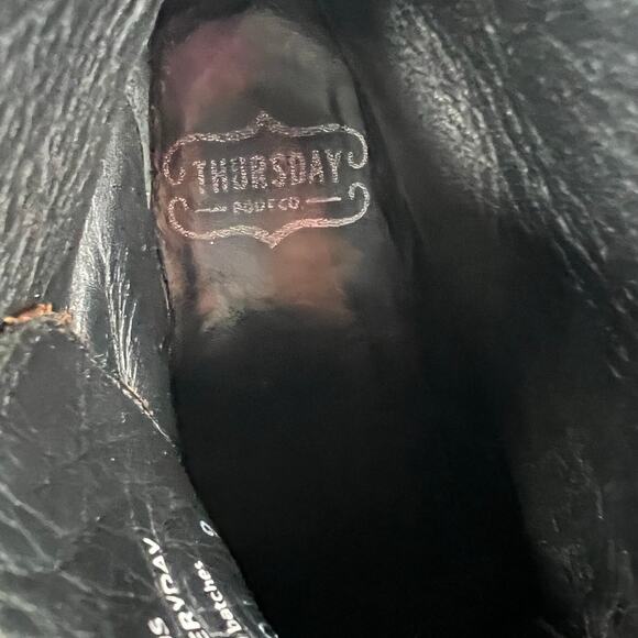 THURSDAY Boot Co. Men's Captain Brown Leather Lace-Up Boots Size 8.5199 - Picture 11 of 12